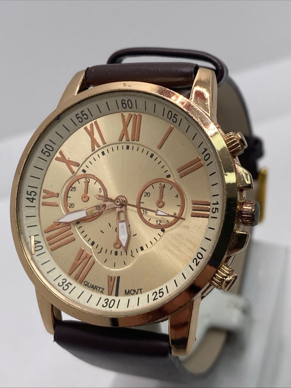 Womens Rose Gold Tone Watch Works New Battery
